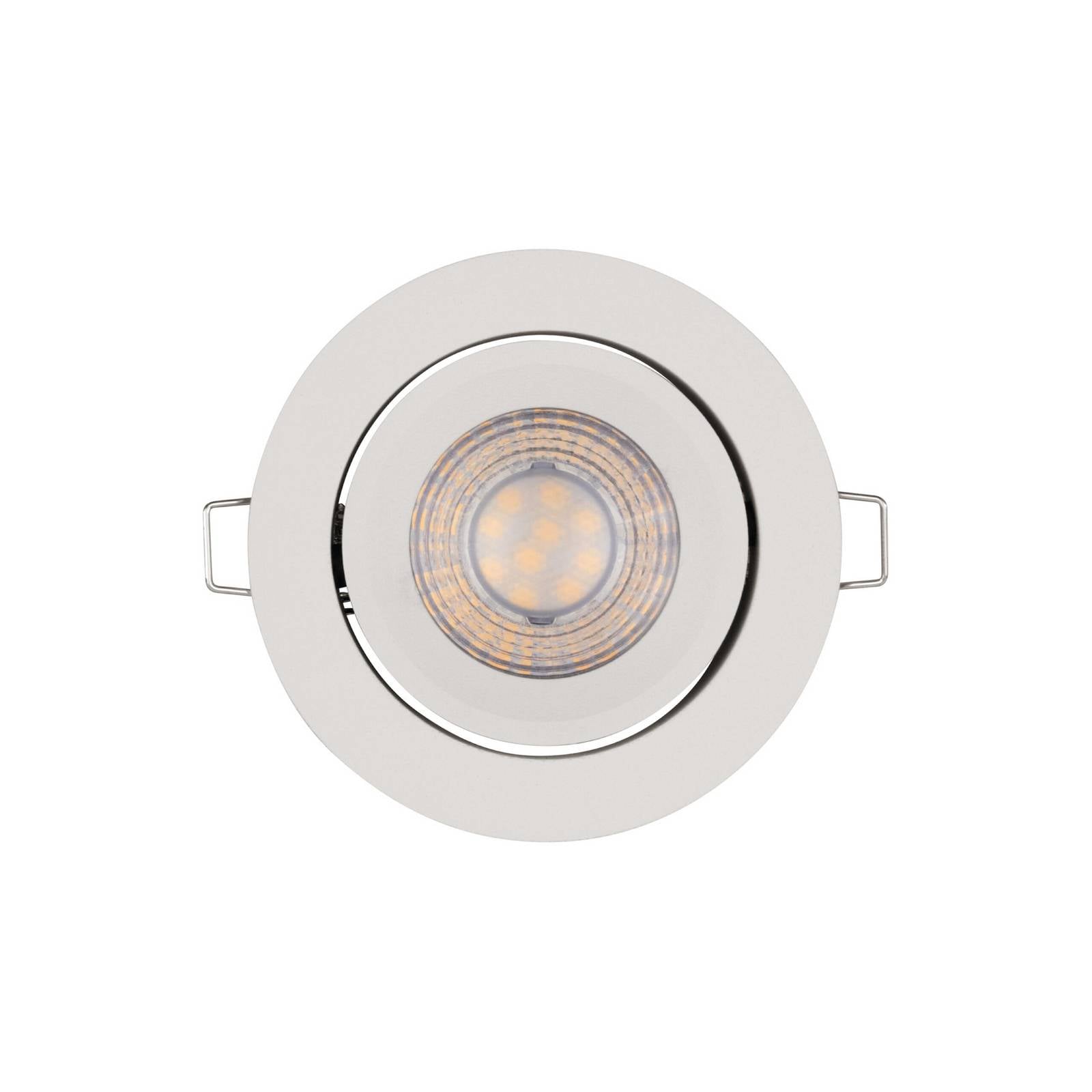 OSRAM LED-Einbauspot 3er-Set, weiß, Ø 9 cm, Metall, 827, dim