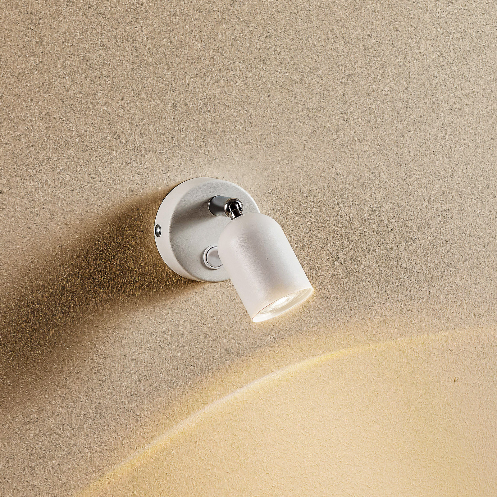 Top wall spotlight, 1-bulb, white