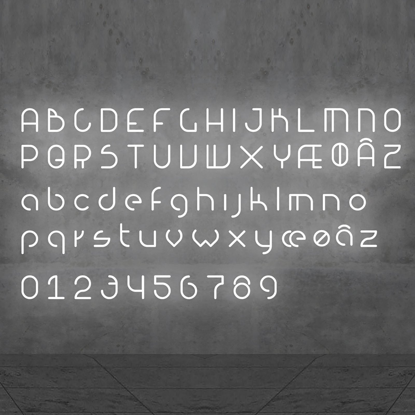 Artemide Alfabeto de luz mural letra maiúscula C