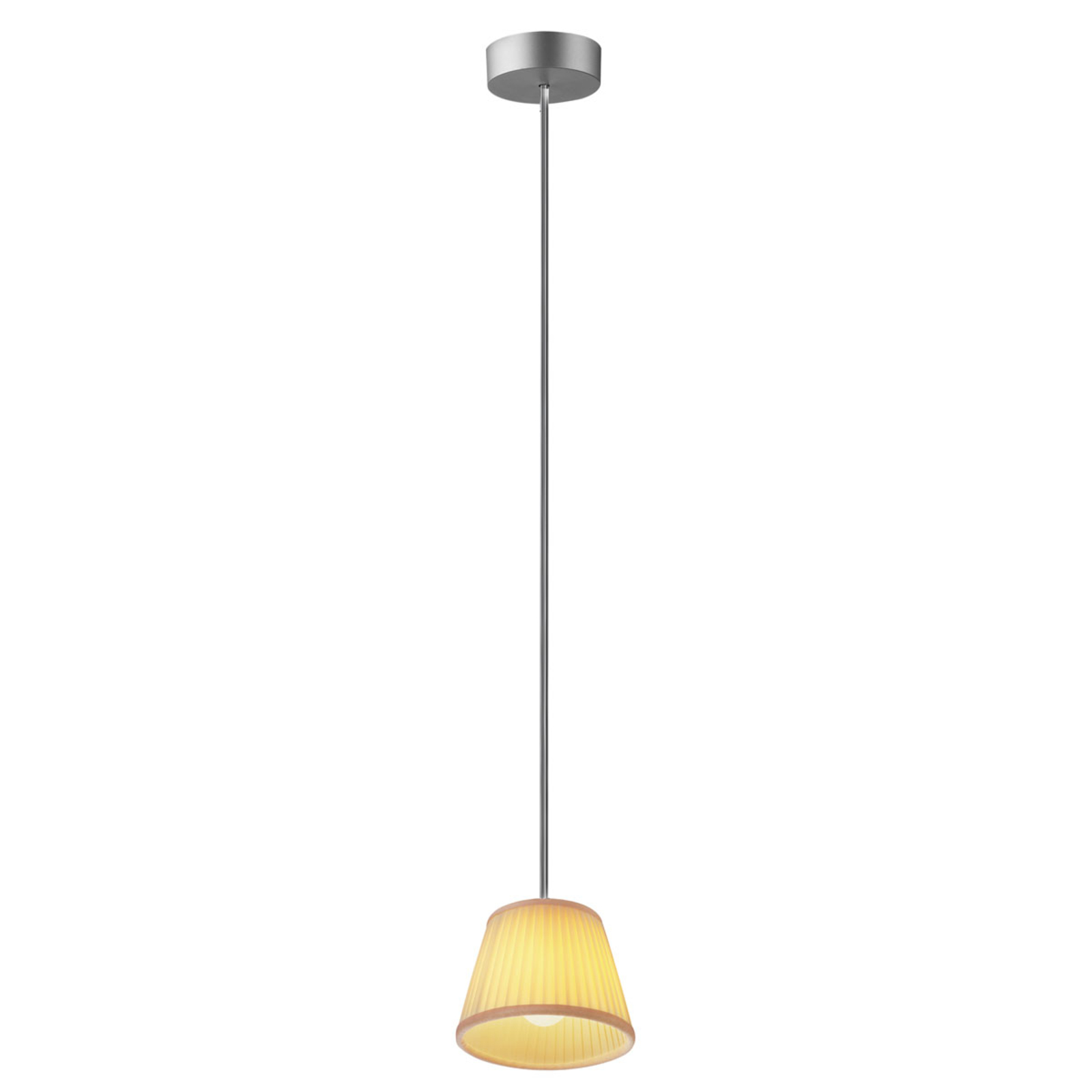 Flos Romeo Babe Soft Small Pendant Lamp, for Living / Dining Room, Fabric, glass, metal, G9, 33 W, energy efficiency: A++, H: 9 cm