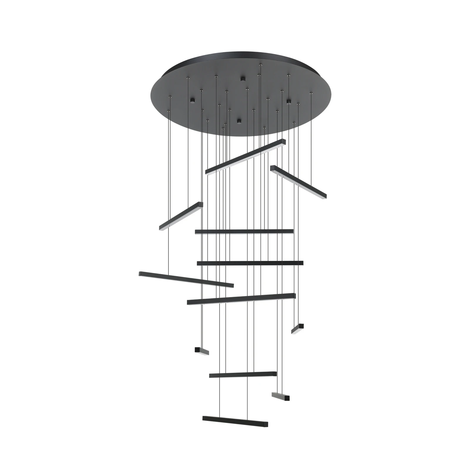Φωτιστικό LED Stars of Light Lindoza, μαύρο, 44 cm, 12 λαμπτήρες