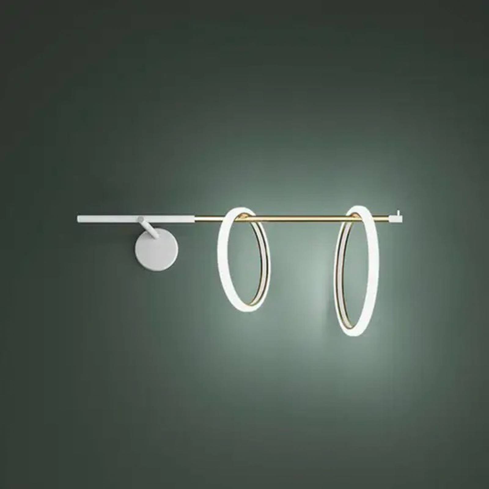 Marchetti Nástěnné svítidlo Ulaop LED, dva kroužky, pravé, černé