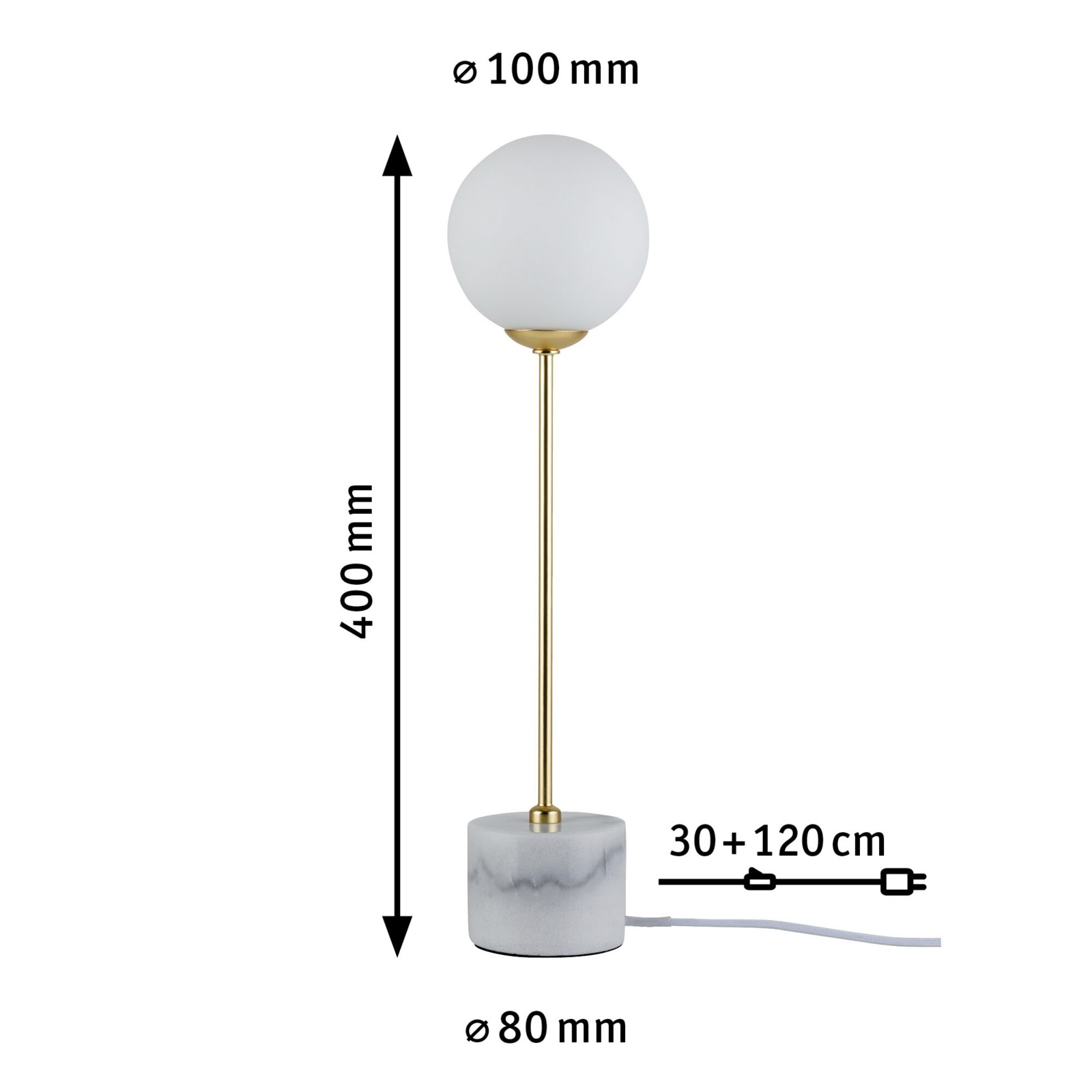 Moa - puristische tafellamp met marmeren fitting