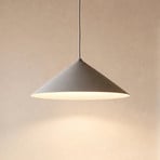 Suspension Lume L, gris-beige, métal, Ø 40 cm, GX53