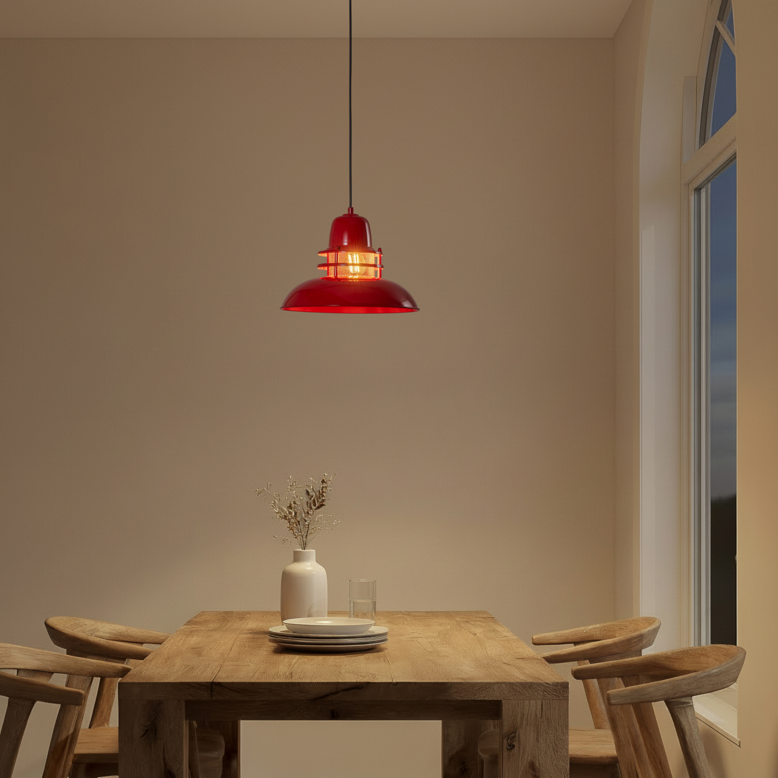 Lorenz visilica, crvena, Ø 34 cm, metal, E27 Lorenz visilica, crvena, Ø 34 cm, metal, E27