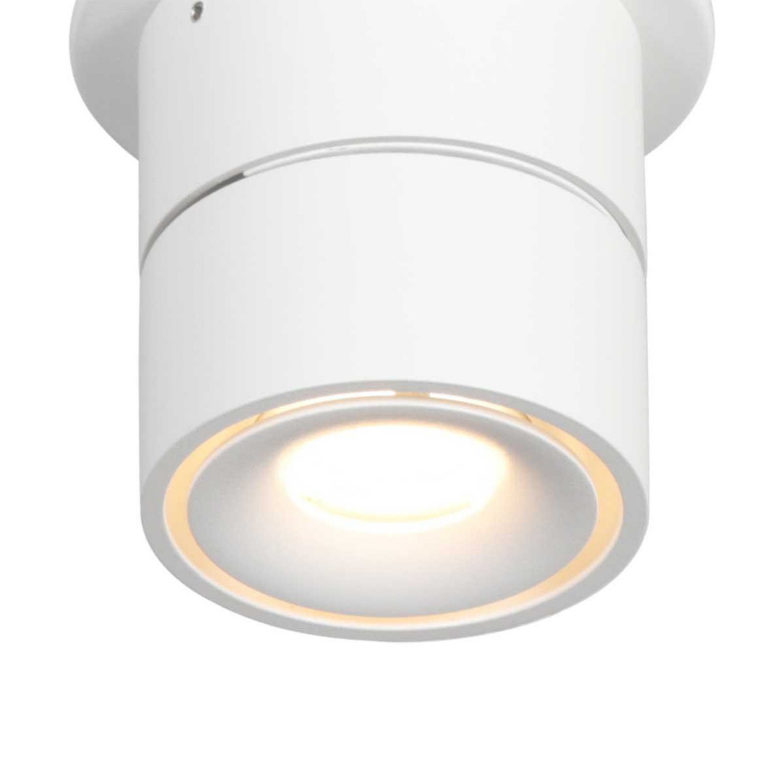 LED ceiling spotlight Fez, white, 1-bulb, metal, swivelling