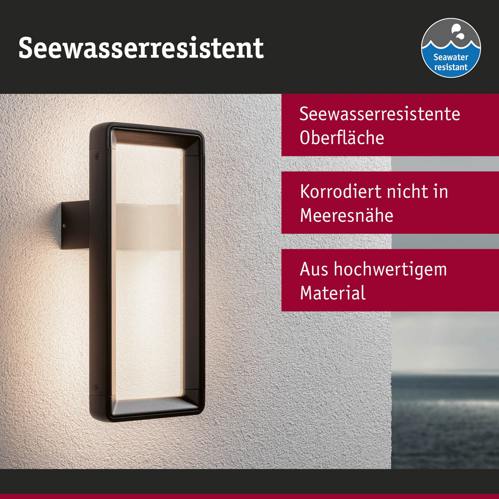 Reana Buiten Wandlamp SWR Antraciet - Paulmann