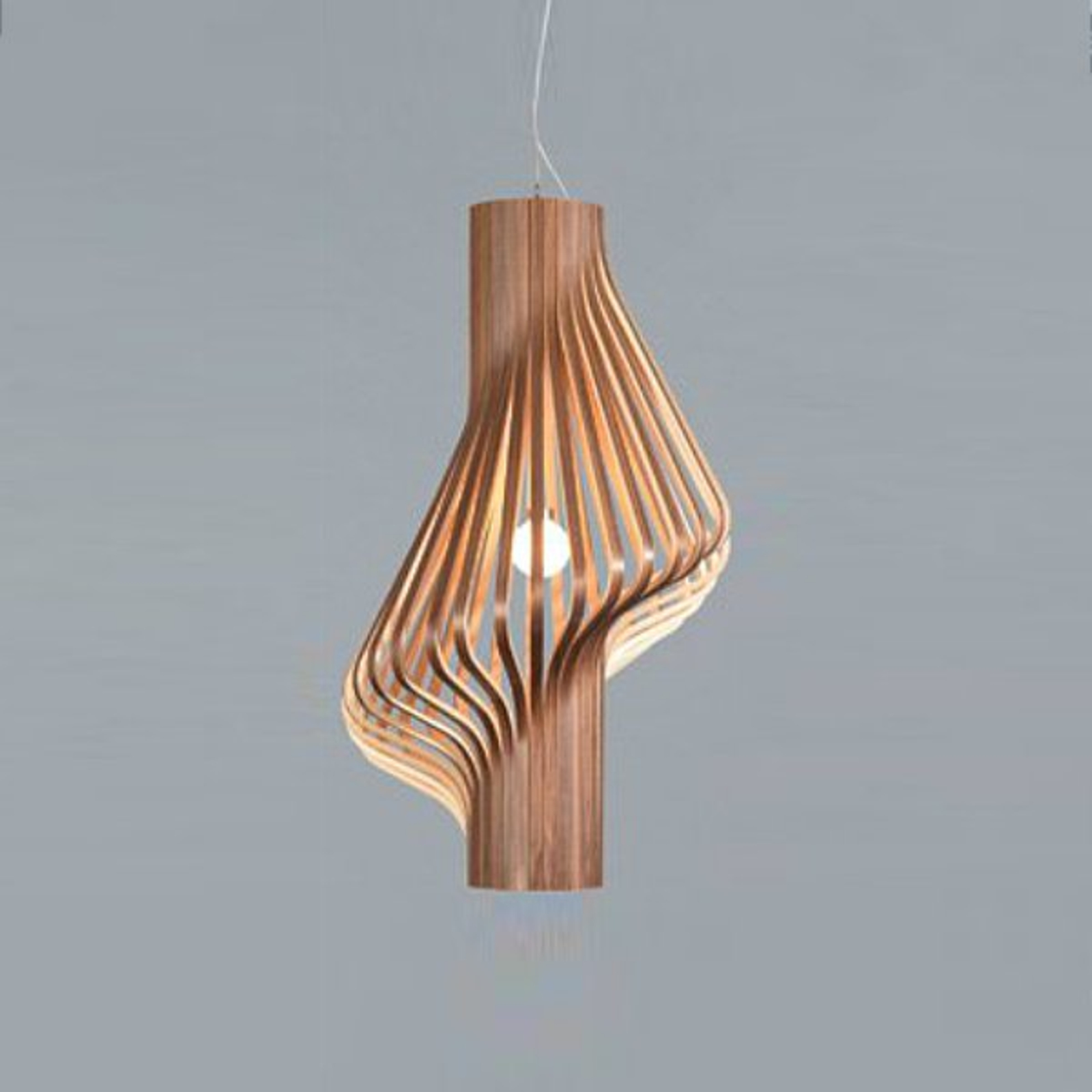Lampa wisząca Diva, orzech włoski