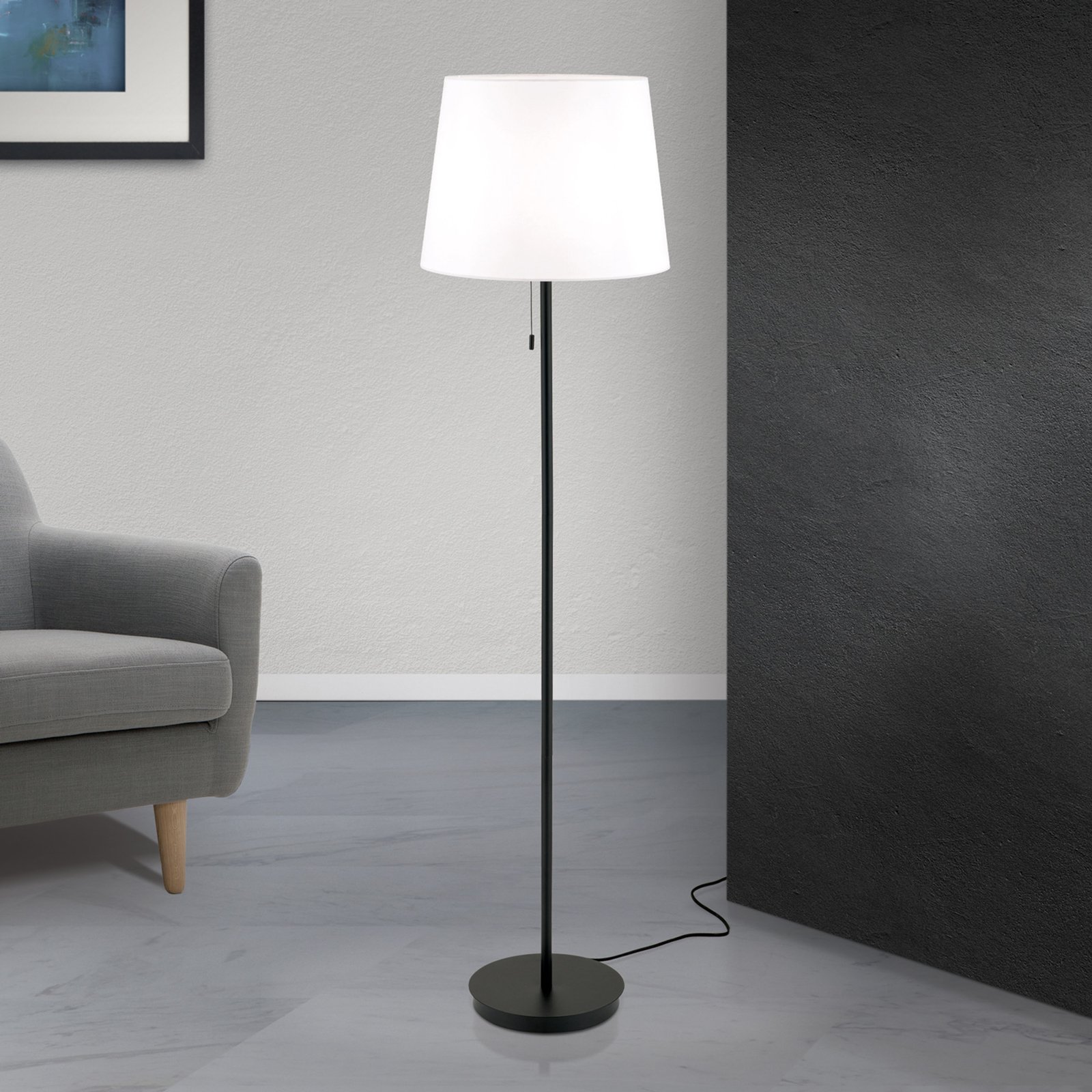 Ludwig fabric floor lamp