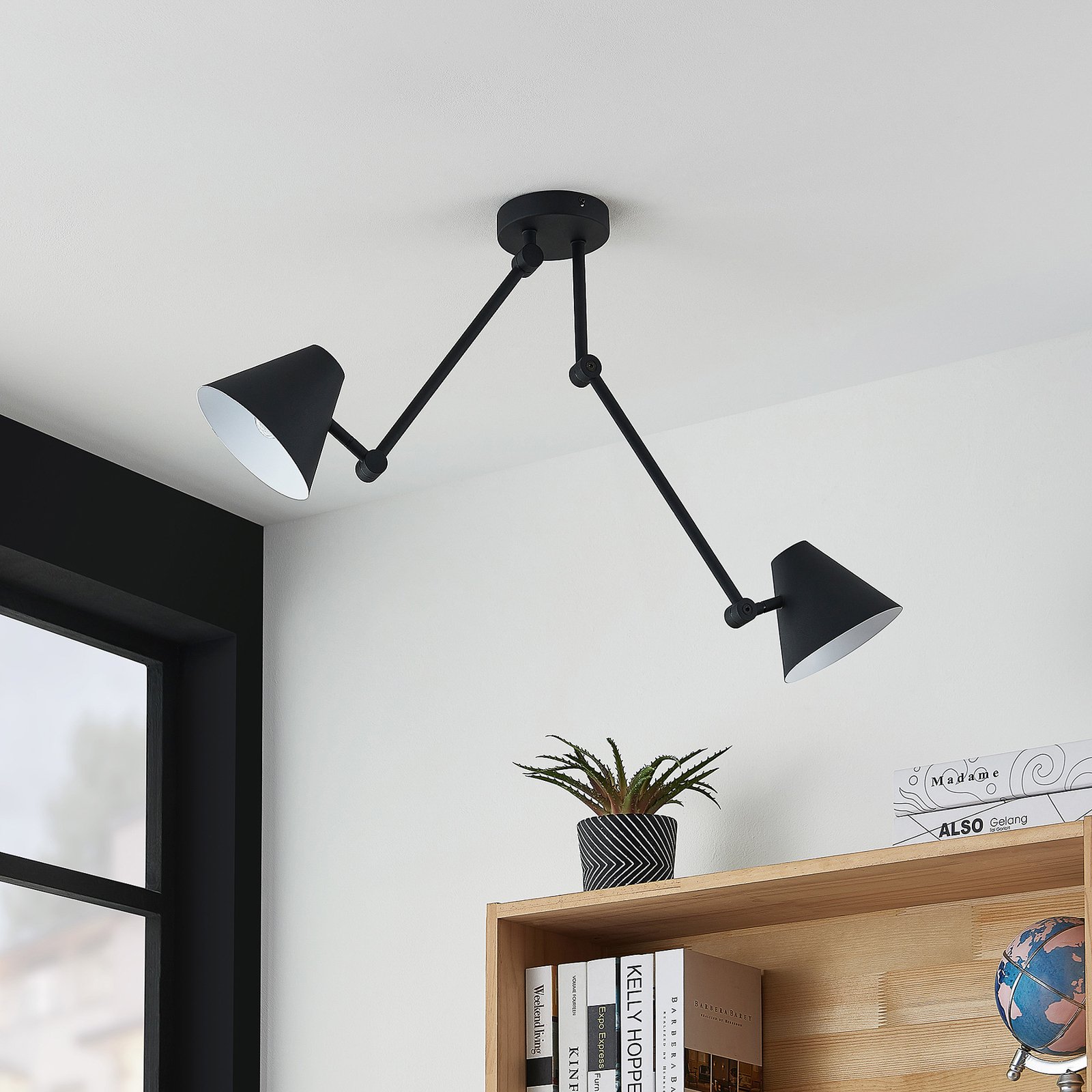 Phina 2 Deckenleuchte Black - Lucande