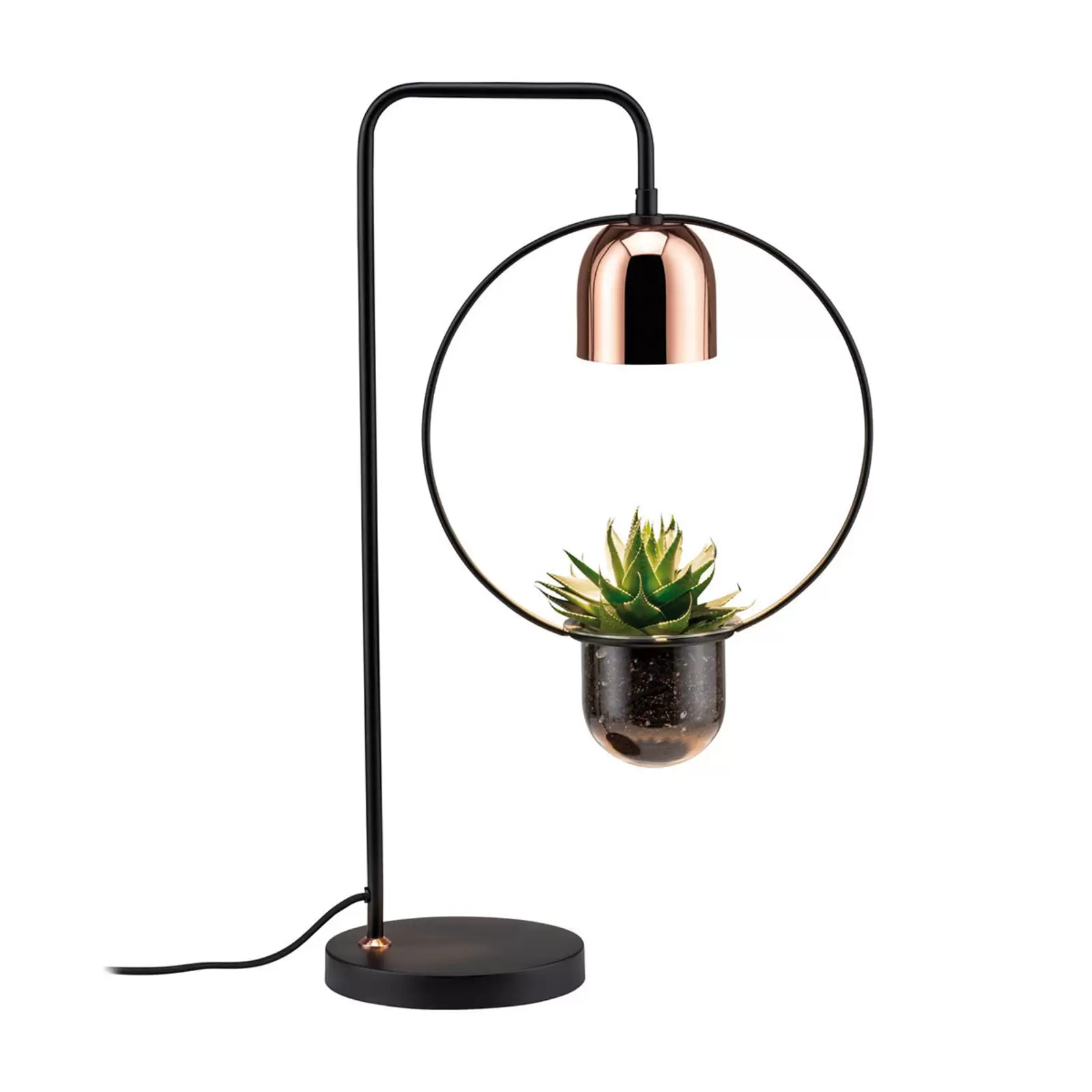Paulmann Fanja table lamp with a plant pot