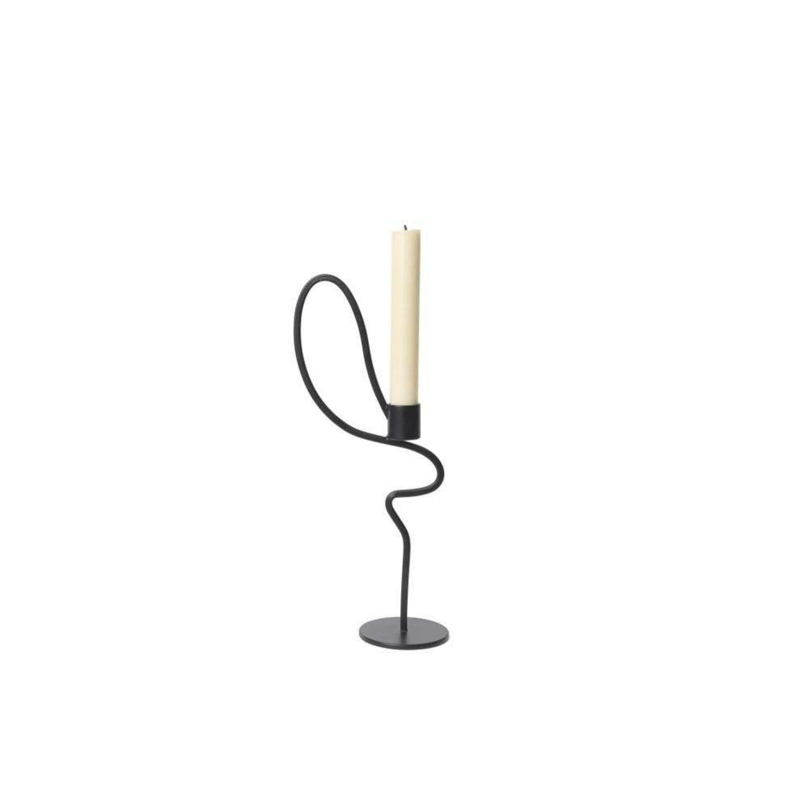 Valse Candle Holder High Black - ferm LIVING