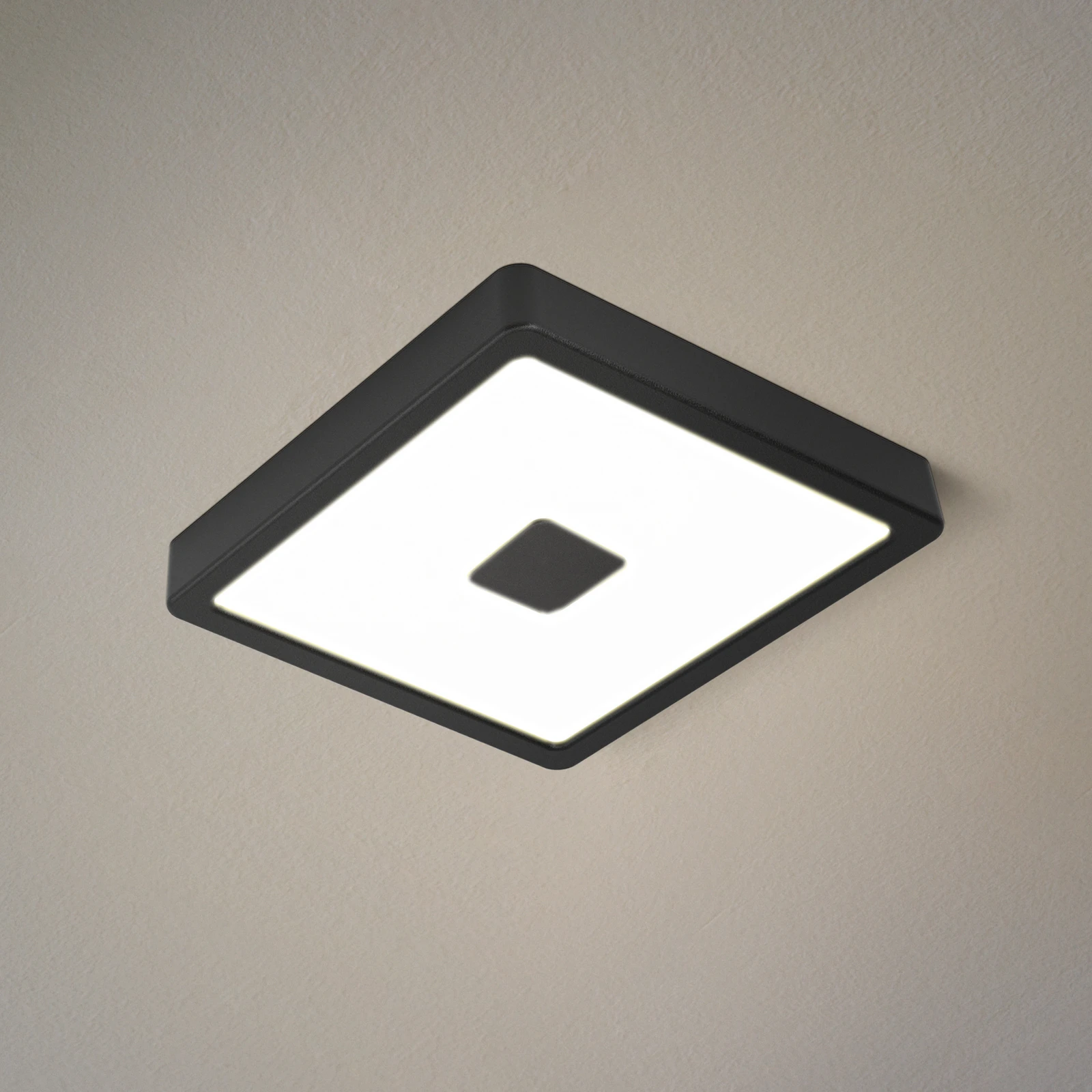 LED-Außendeckenleuchte Iphias 2, 21x21 cm, schwarz