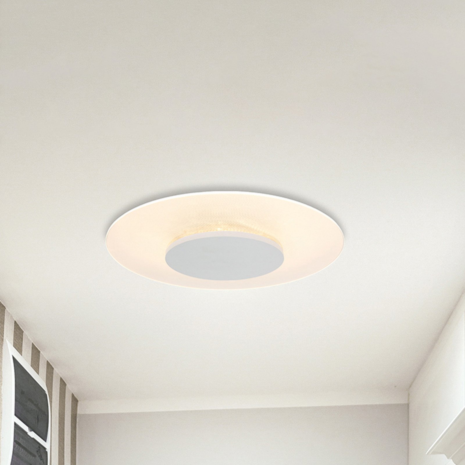Steinhauer Plafonieră cu LED Lido alb Ø 36cm - Camera de zi / sufragerie - modern - Metal