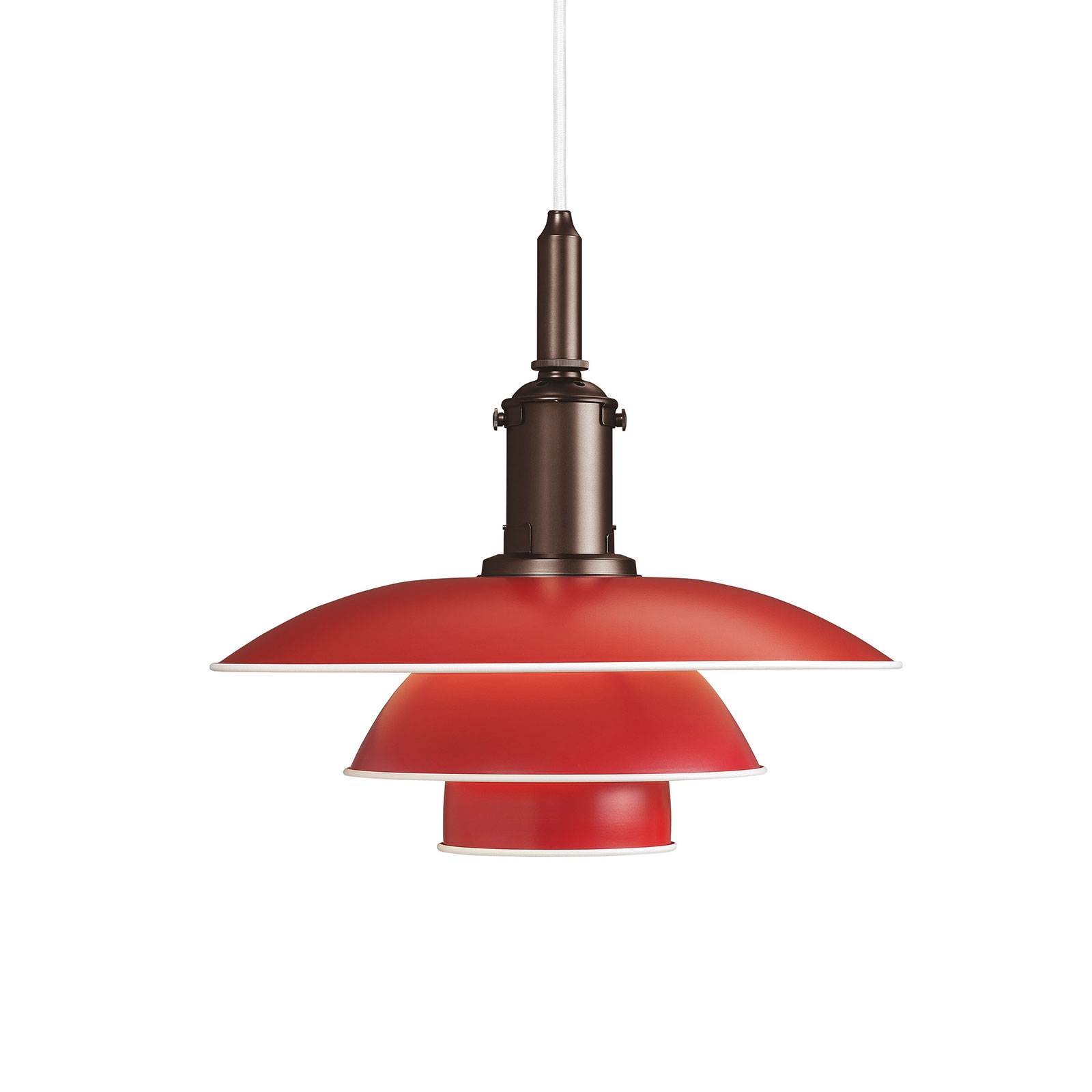 Louis Poulsen PH 3 1/2-3 lampa wisząca czerwona