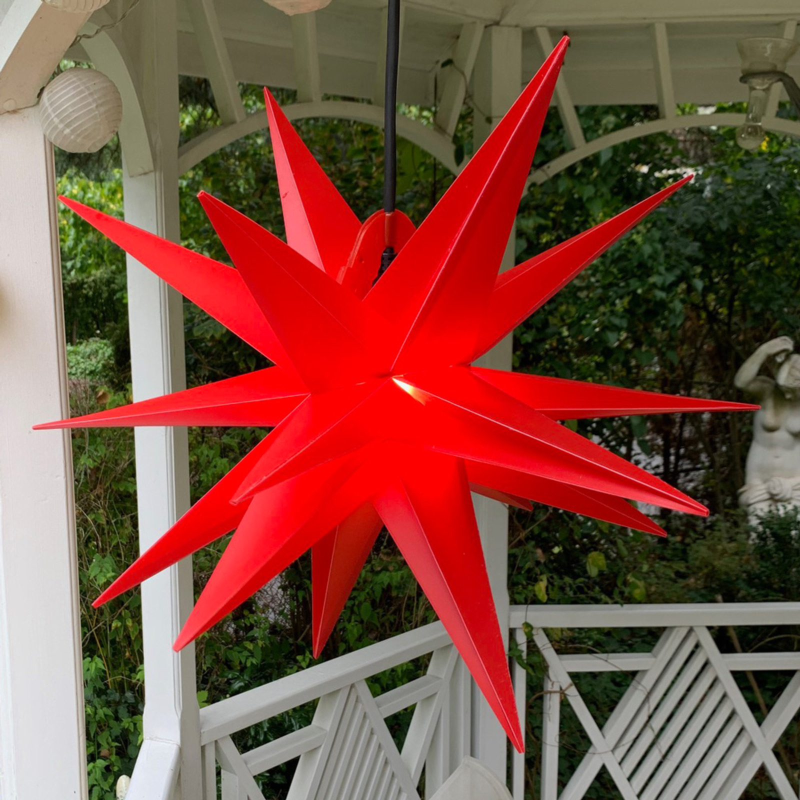 Decoratie-ster XXL buiten, 18-punten, Ø 80 cm rood