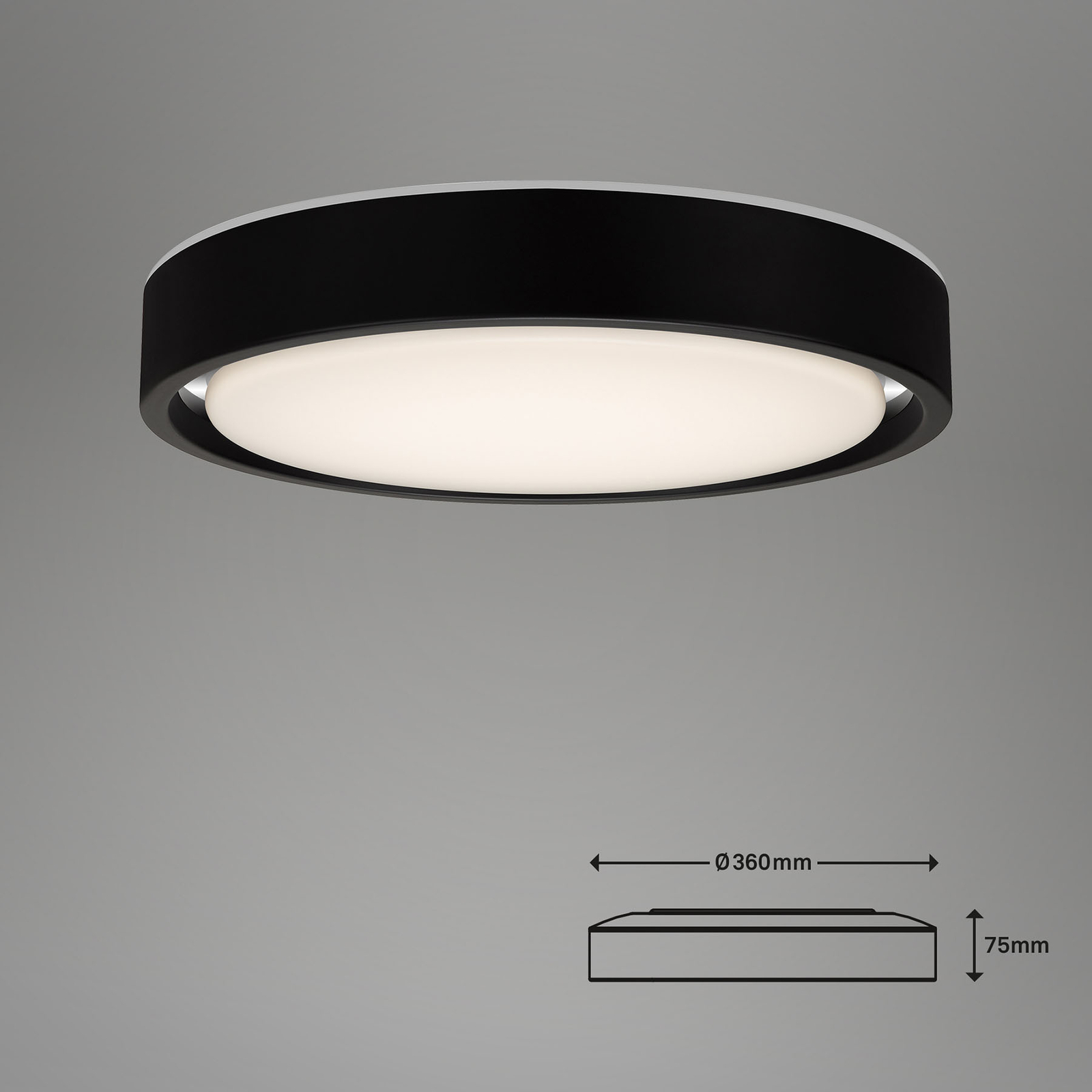 LED-taklampa Talena M RGB CCT, sensor, svart