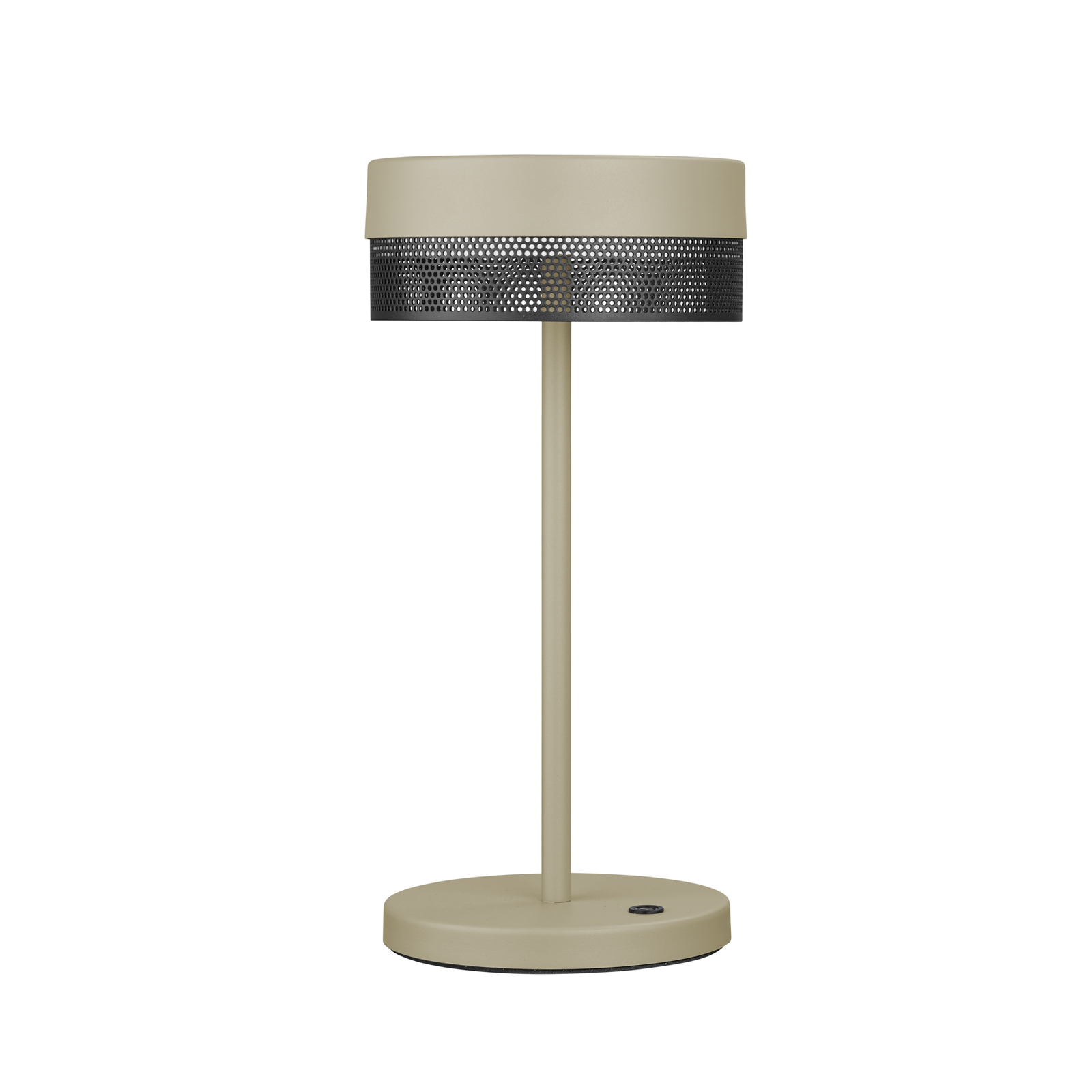 LED-bordslampa Mesh batteri, höjd 30cm sand/svart