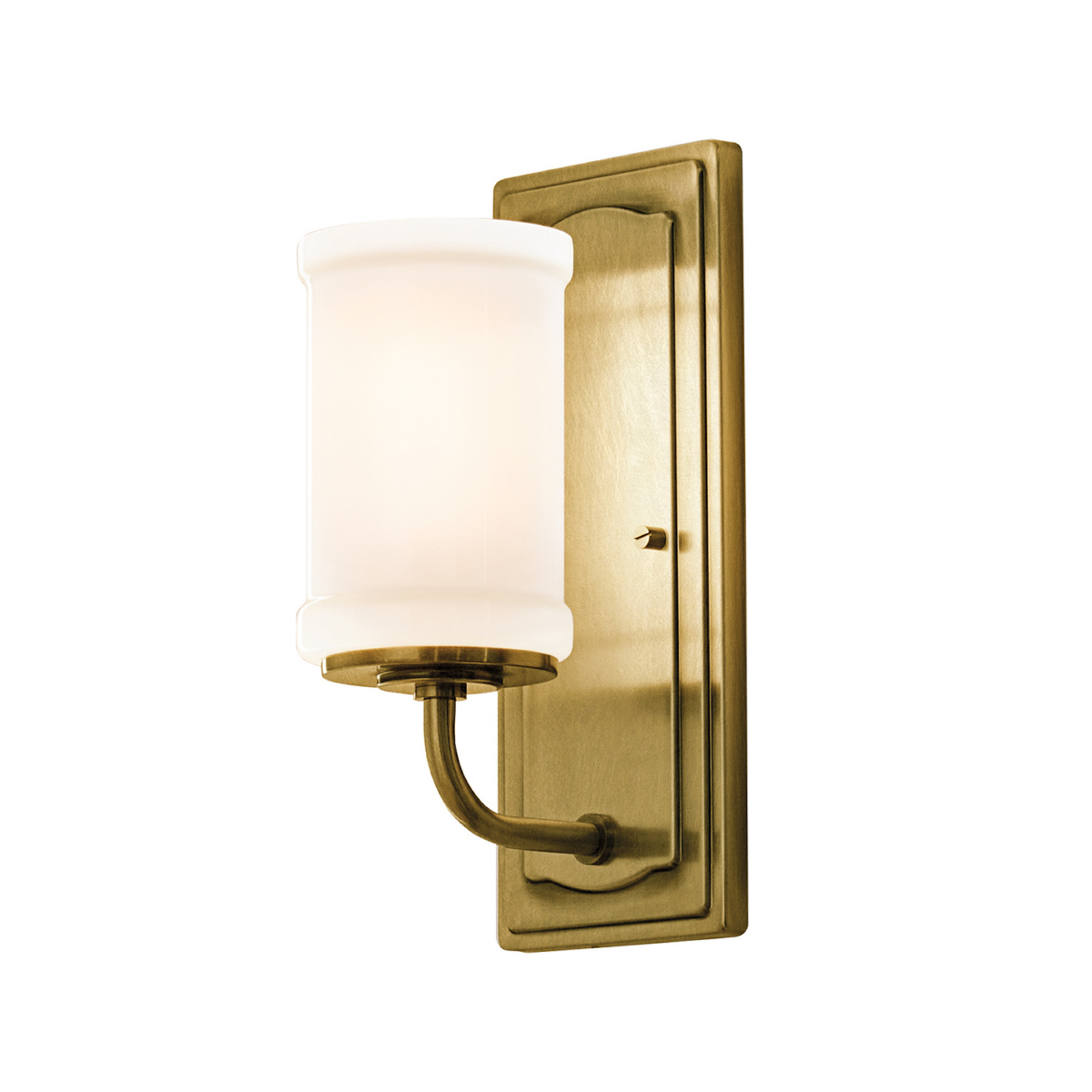 Nástenné svetlo Vetivene, mosadz, výška 31 cm, IP44, G9-LED – KICHLER