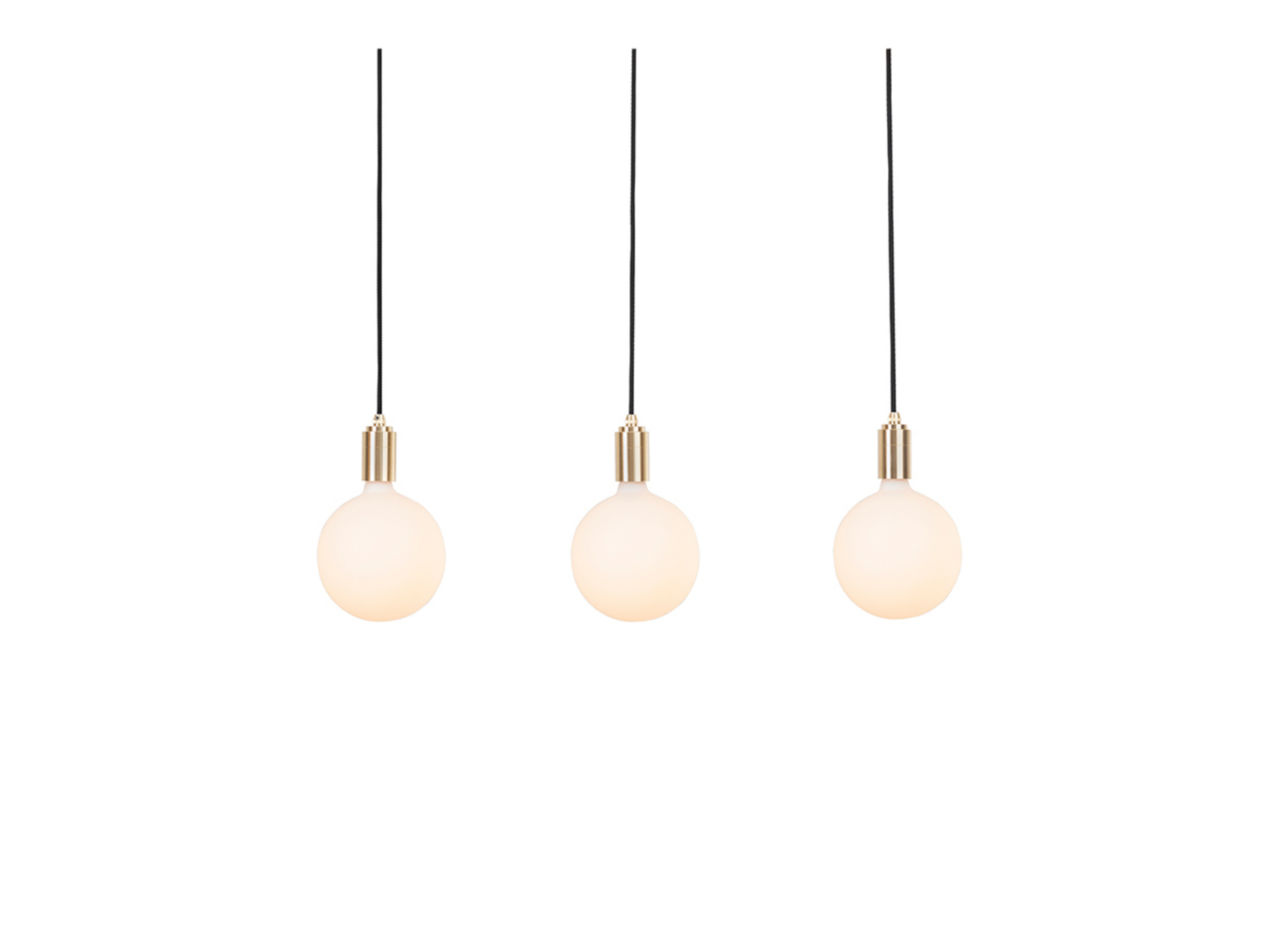 Linear Triple Taklampa w/3 Sphere IV Brass/White - Tala