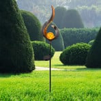 LED solar light 33465, ground spike, bronze-coloured, metal, glass