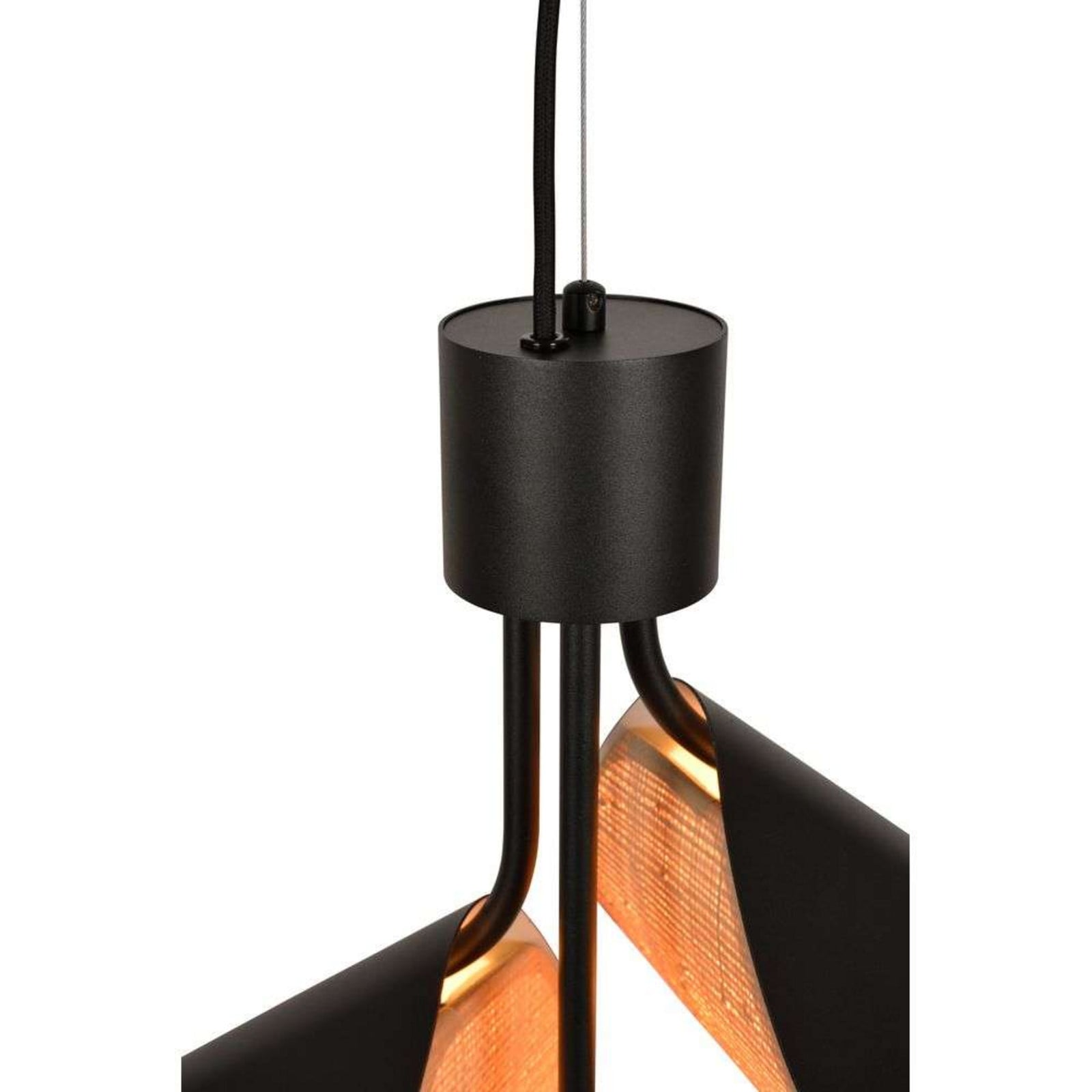 Lys pendellampe S, 3 lyskilder, sort, træ/metal Forestier - Stue - Design - Andet - Med flere lyskilder