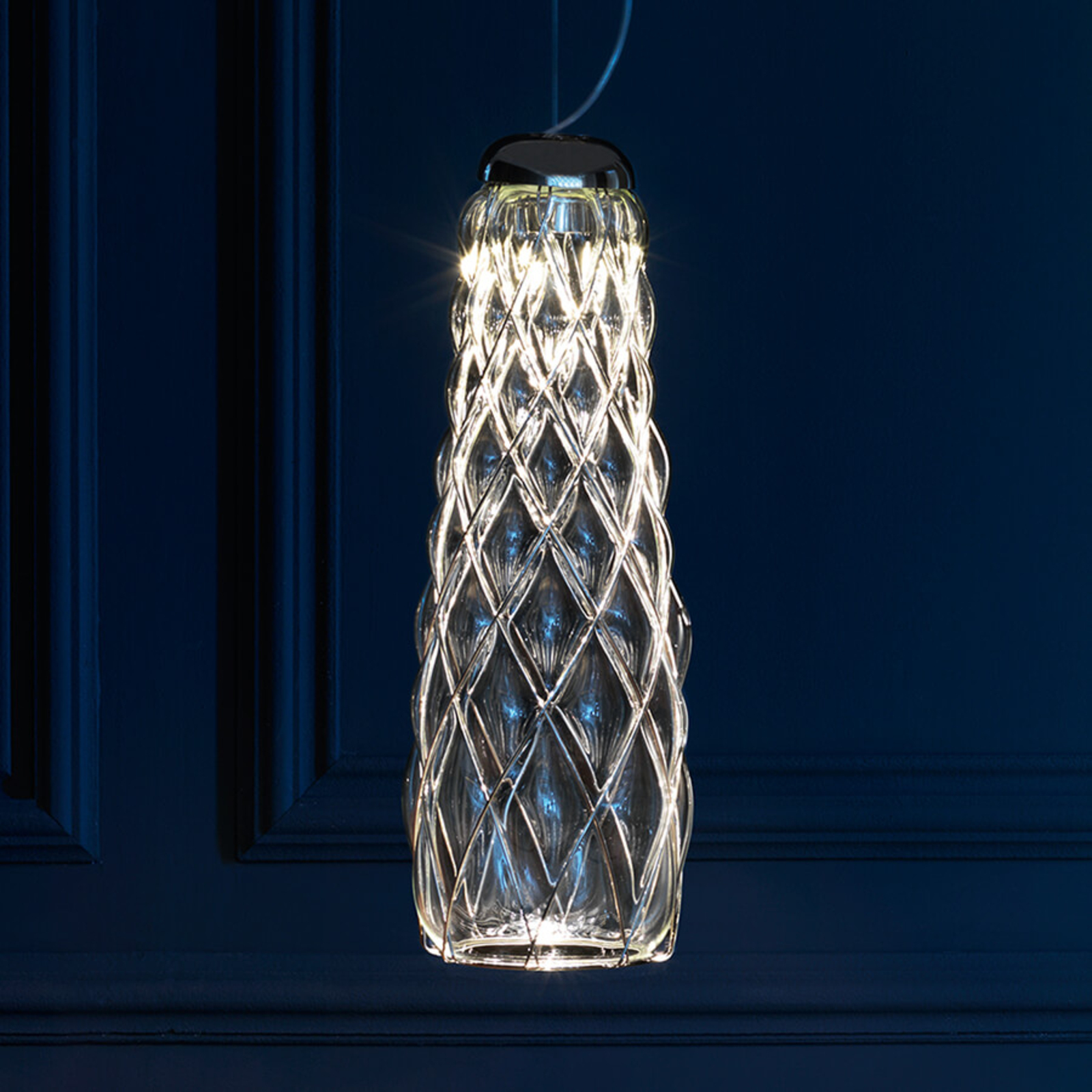 Fontana Arte Pinecone suspension LED, transparente