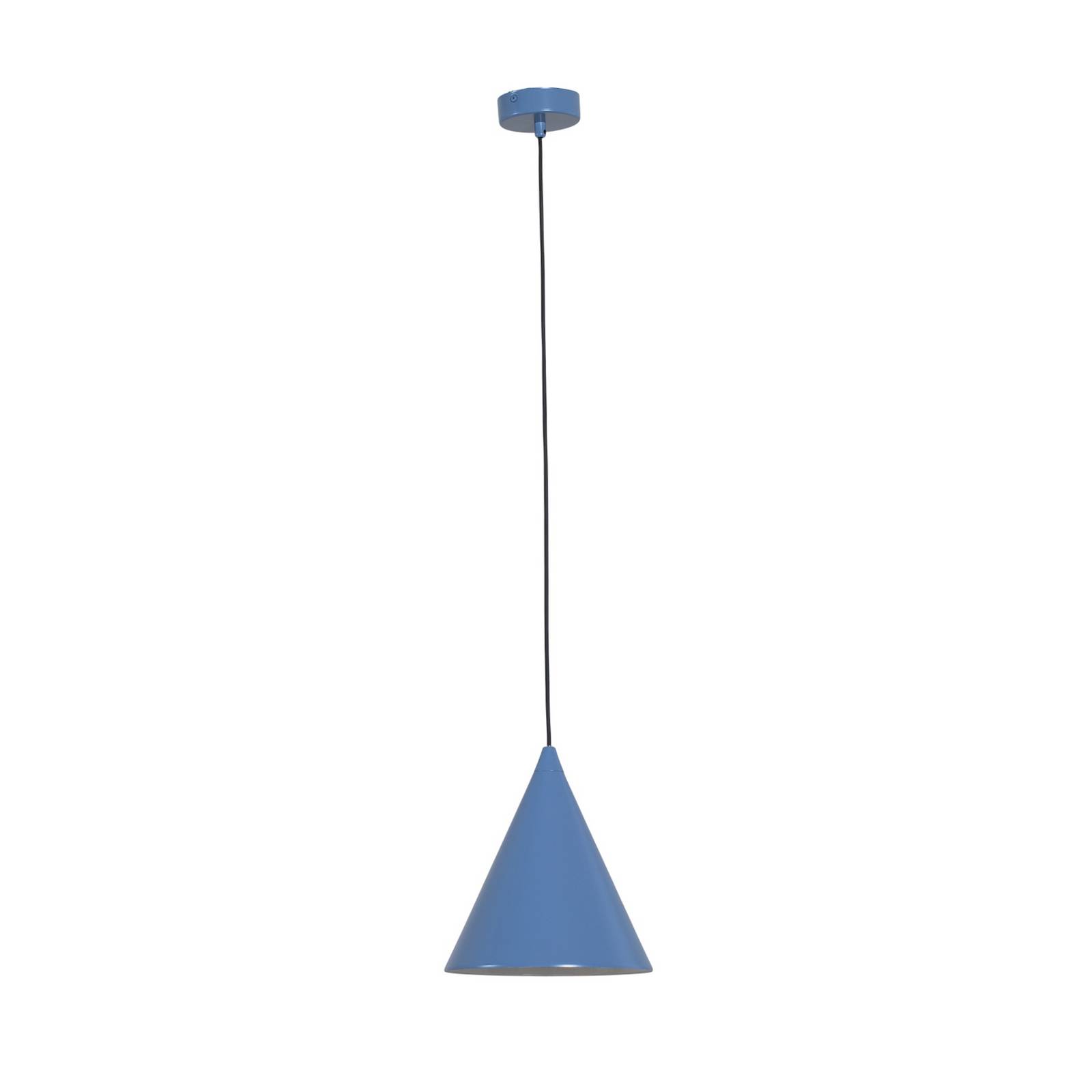 Hängeleuchte Form, rauchblau, Metall, Ø 24 cm, Kegel, E27