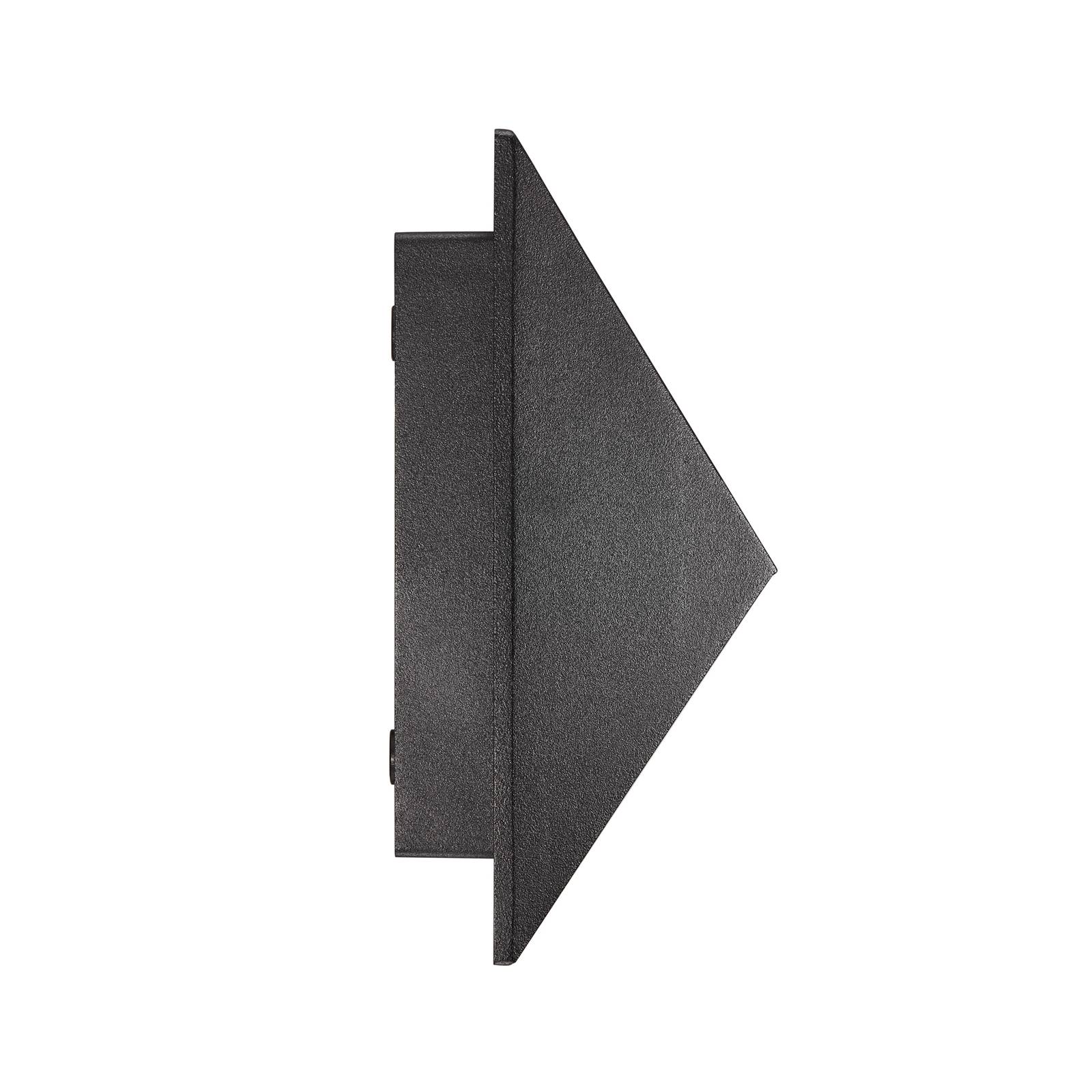 Pontio 15 utendørs vegglampe bredde 15 cm svart