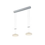 BANKAMP Centa suspension à 2 lampes nickel