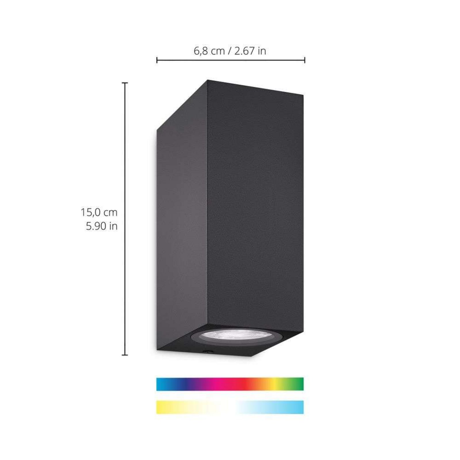 Up&Down WiZ 2 Aplică de Perete RGB Black - WiZ