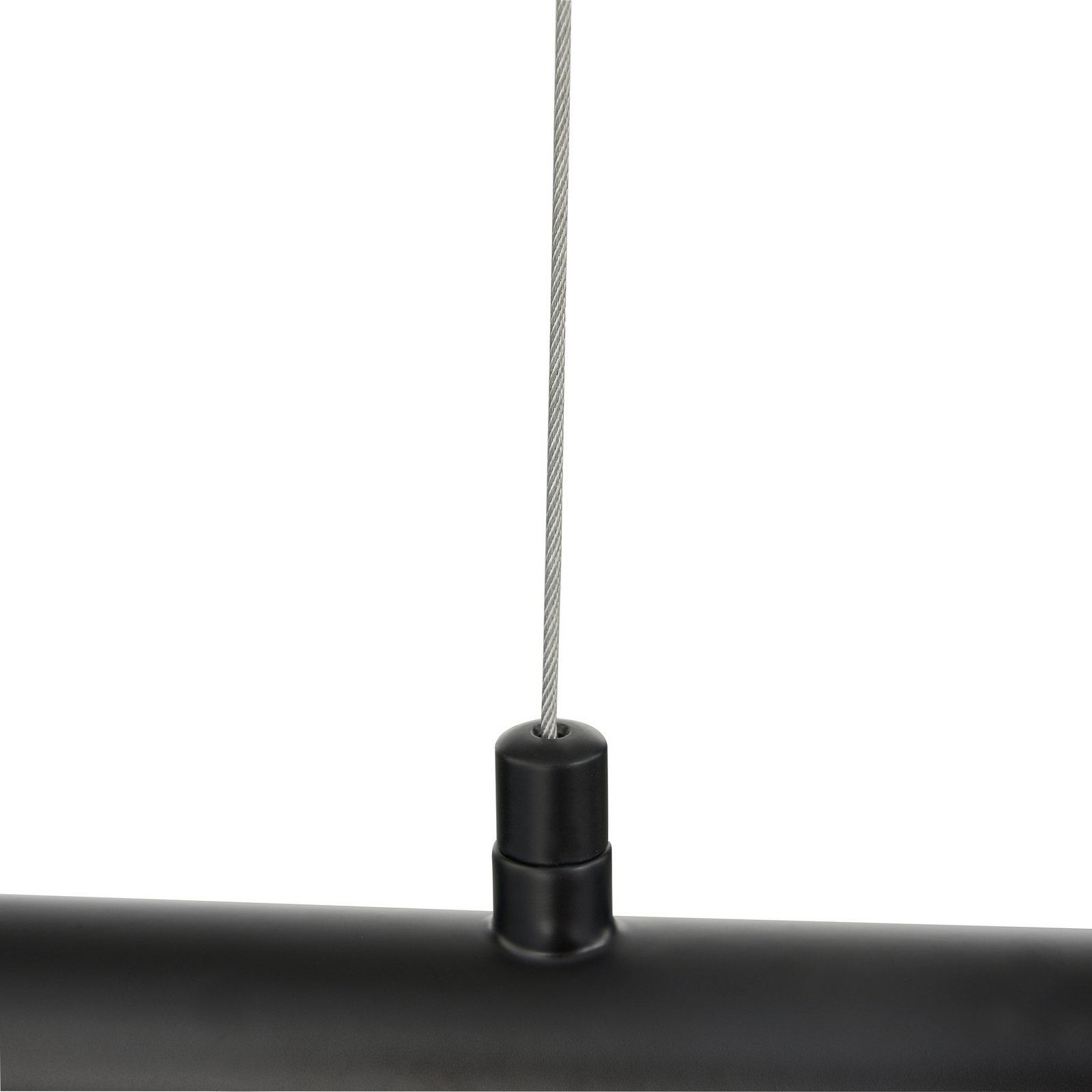 Lucande Hängeleuchte Diborah, rauchgrau, Glas, 90 cm, G9