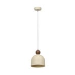 Hängelampe Timon, taupe/beige, Ø 17 cm, Metall