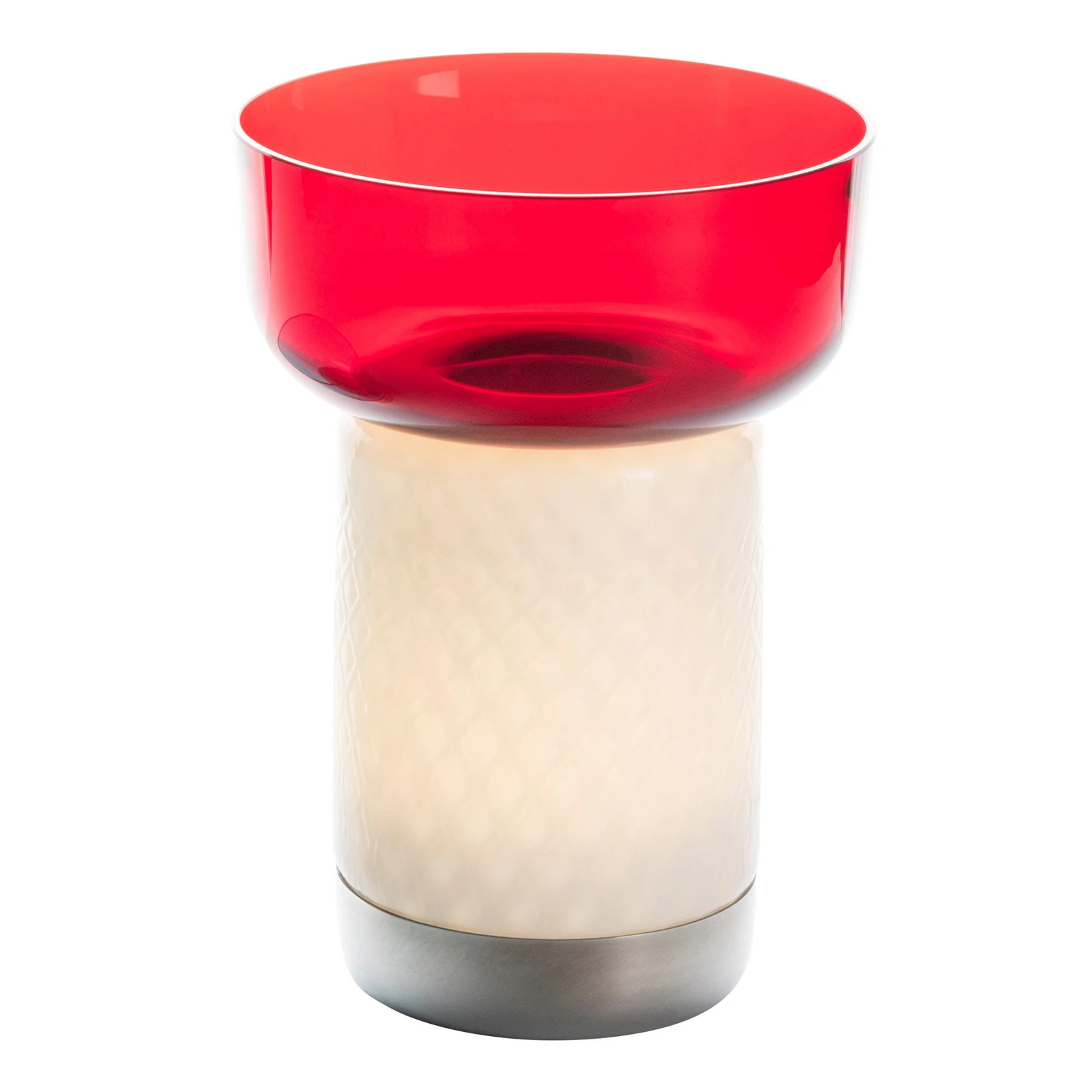 Artemide Bontà LED tafellamp, rode schotel