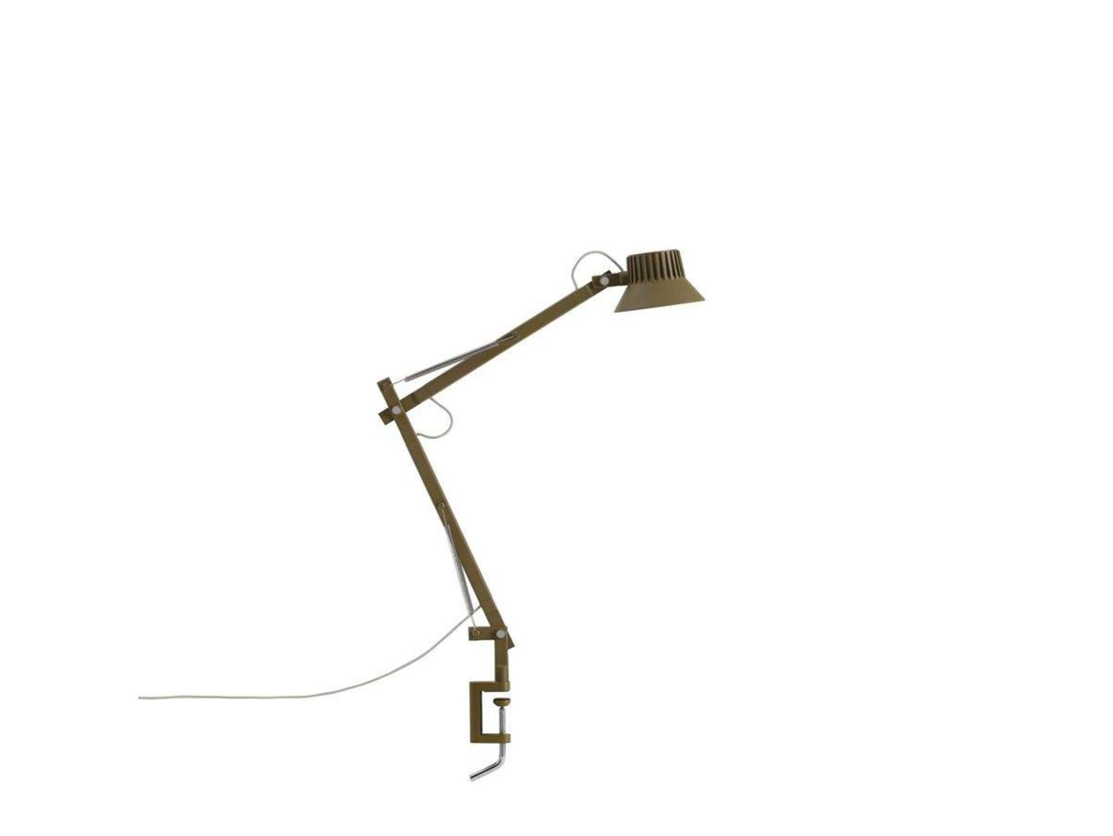 Dedicate Bordlampe w/Clamp S2 Brown Green Muuto - Kontor / arbejdsværelse - Aluminium
