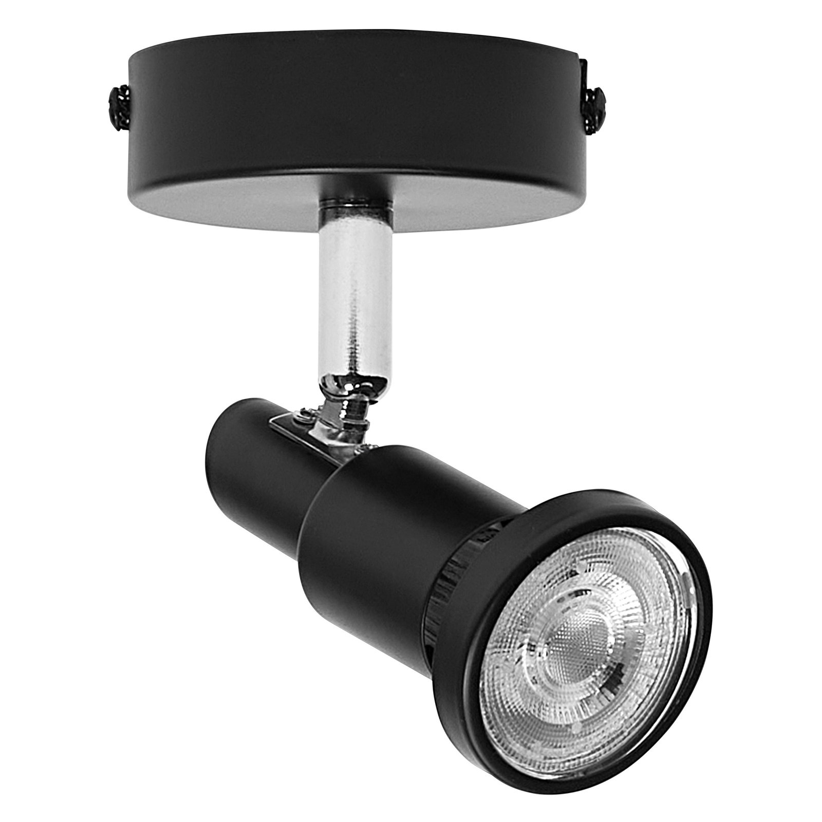 LEDVANCE Spot pour plafond LED GU10, à 1 lampe, noir
